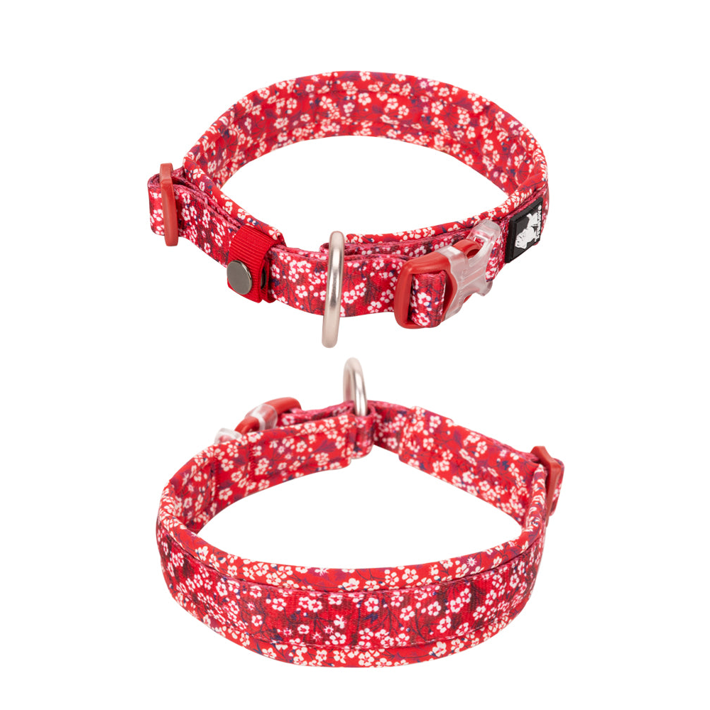 Dog Collars Floral Collar Poppy Red 2Xs