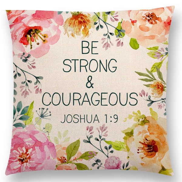 Floral Inspirational Sayings Cushion Covers