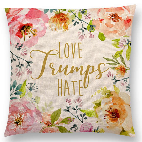 Floral Inspirational Sayings Cushion Covers