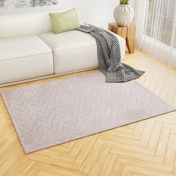 Rugs Artiss Floor 120X160cm Washable Area Mat Large Carpet Microfiber Ripple