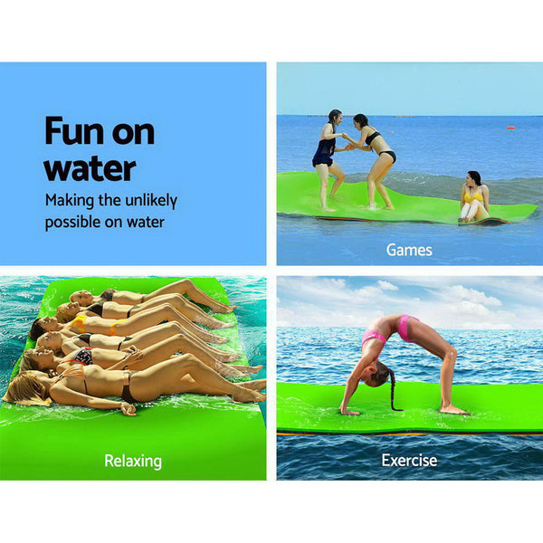 Pool Toys & Games Weisshorn Floating Mat Water Slide Park Stand Up Paddle Pool Sea 270Cm