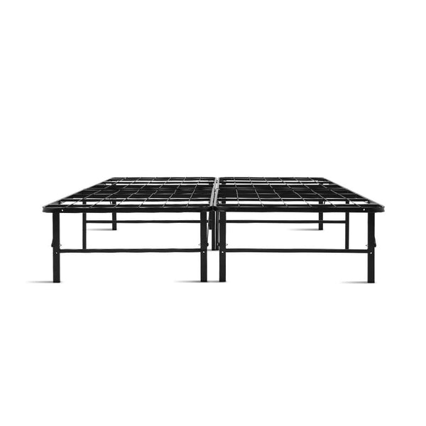 Queen Bed Frames Artiss Folding Queen Metal Bed Frame Black