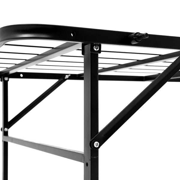 Queen Bed Frames Artiss Folding Queen Metal Bed Frame Black