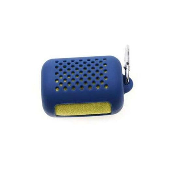 Folding Portable Quick Dry Towel With Silicone Case Deep Blue