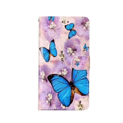 For Huawei P10 Plus Gloss Oil Embossed Purple Butterfly Pattern Horizontal Flip Leather Case With Holder Card Slots Wallet Photo Frame