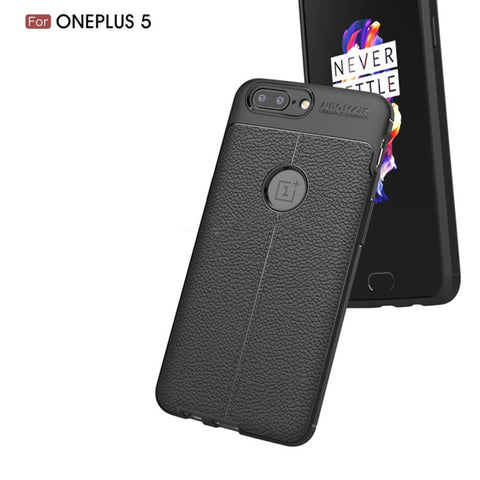 For Oneplus 5 Texture Tpu Protective Back Cover Case Navy