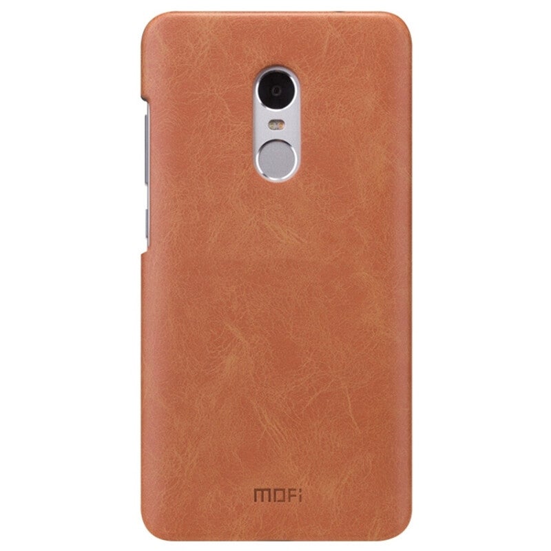 Cases, Covers & Skins For Xiaomi Redmi Note 4 Crazy Horse Texture Leather Surface Pc Protective Case Back Coverbrown