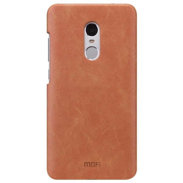 Cases, Covers & Skins For Xiaomi Redmi Note 4 Crazy Horse Texture Leather Surface Pc Protective Case Back Coverbrown