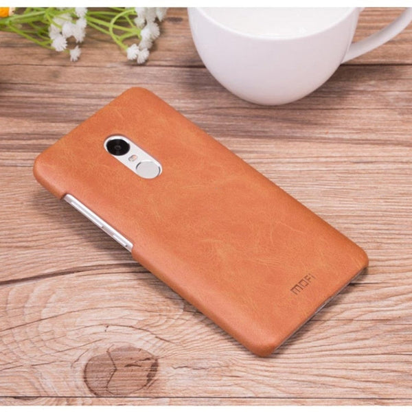 Cases, Covers & Skins For Xiaomi Redmi Note 4 Crazy Horse Texture Leather Surface Pc Protective Case Back Coverbrown