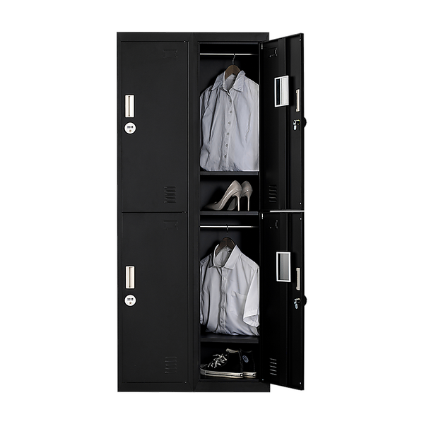 Cabinets & Cupboards Four Door Office Gym Shed Storage Locker Black 4 Digit Combination