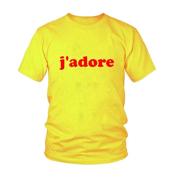 Tops French J'adore T Shirt