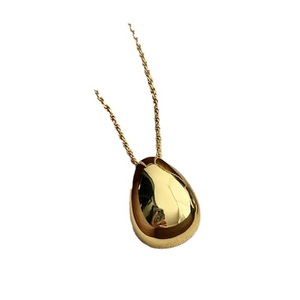 Necklaces & Pendants French Retro European American Niche Design Egg Shaped Water Drop Pendant Necklace