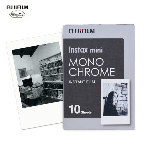 Printer Photo Paper Fujifilm Instax Mini 10 Sheets Monochrome Black Film Photo Paper Instant Print For Mini7s 8 25 50S 70 90 Sp Smartphone Printer 4