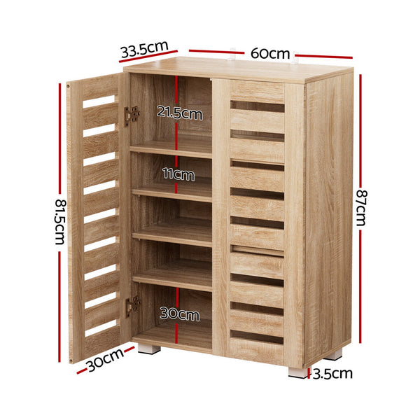 Shoe Cabinets Artiss Shoe Cabinet 20 Pairs 5 Tier Wood Alster