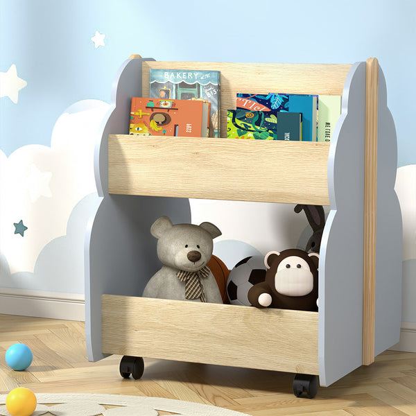 Kids Bookshelves Keezi Kids Toy Box Bookshelf Storage Bookcase Organiser Display Shelf