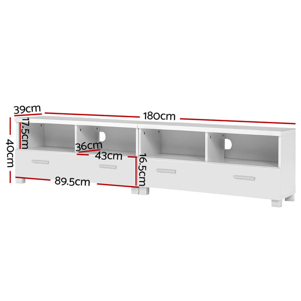 TV Stands & Entertainment Units Artiss Tv Stand Entertainment Unit With Drawers White