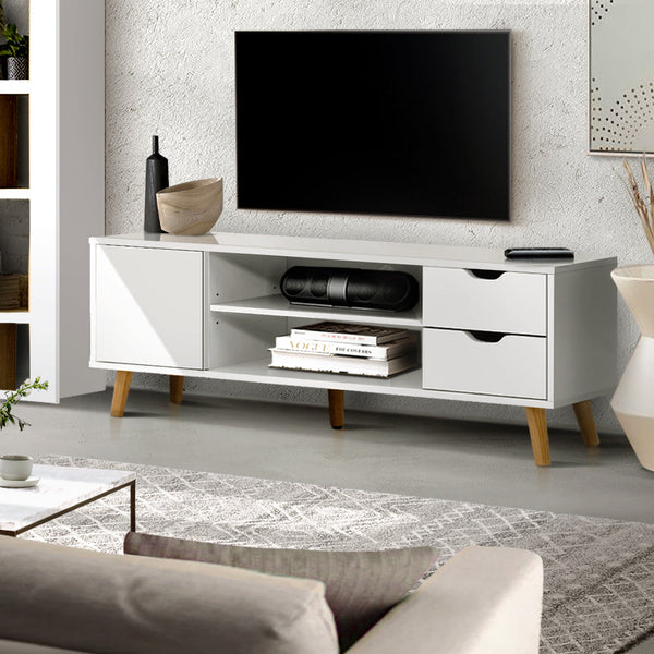 TV Stands & Entertainment Units Artiss Tv Cabinet Entertainment Unit Stand Wooden Scandinavian 120Cm White