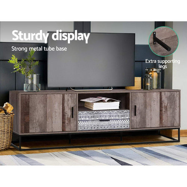 TV Stands & Entertainment Units Artiss Tv Cabinet Entertainment Unit Stand Storage Wooden Industrial Rustic 180Cm