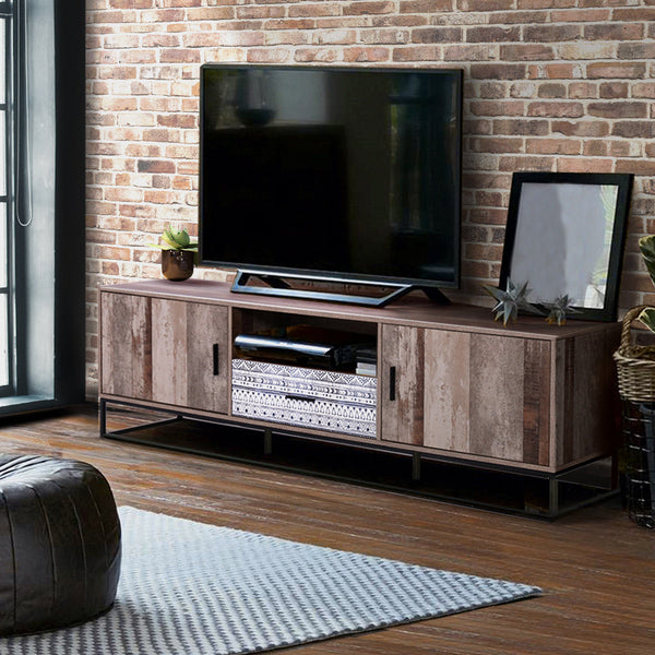 TV Stands & Entertainment Units Artiss Tv Cabinet Entertainment Unit Stand Storage Wooden Industrial Rustic 180Cm