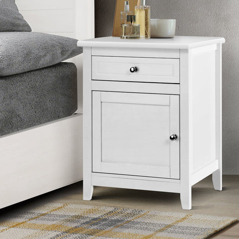 Bedside Tables Artiss Big Storage Drawers Cabinet Nightstand Lamp Chest White