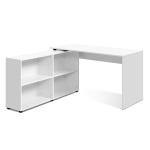 Home Office Desks Artiss Office Computer Desk Corner Study Table Workstation Bookcase Storage