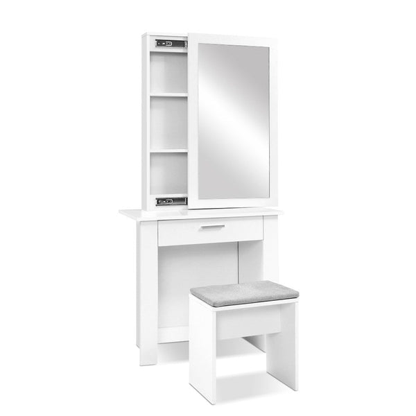 Dressing Tables Artiss Dressing Table Mirror Stool Jewellery Cabinet Makeup Storage Desk