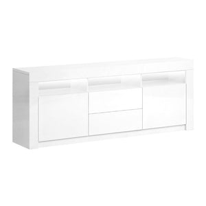 TV Stands & Entertainment Units Artiss Tv Cabinet Entertainment Unit Stand Rgb Led Gloss Drawers 160Cm White