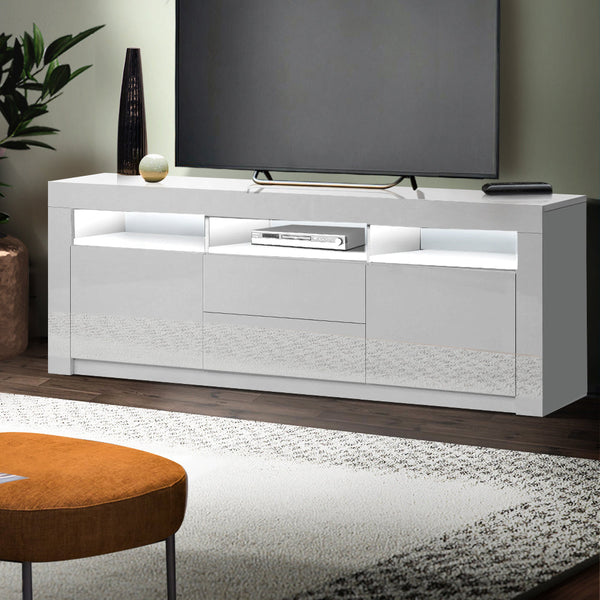 TV Stands & Entertainment Units Artiss Tv Cabinet Entertainment Unit Stand Rgb Led Gloss Drawers 160Cm White