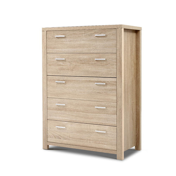 Dressers & Chests of Drawers Artiss 5 Chest Of Drawers Tallboy Dresser Table Bedroom Storage Cabinet