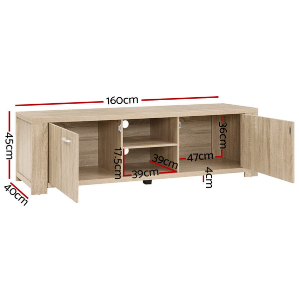 Artiss Tv Cabinet Entertainment Unit Stand Display Shelf Storage Wooden