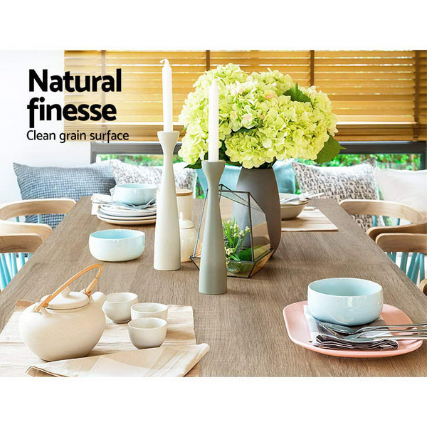 Dining Tables Artiss Dining Table 4 Seater Wooden Kitchen Tables Oak 120Cm Cafe Restaurant