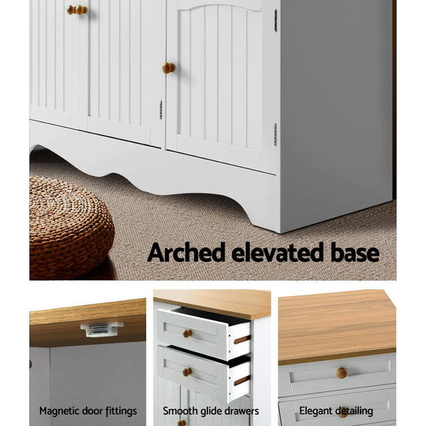 Sideboards & Buffets Artiss Buffet Sideboard Storage Cabinet Kitchen Cupboard Drawer Table Hallway