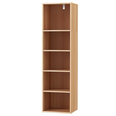 Bookshelves Artiss Bookshelf 5 Tiers Milo Pine