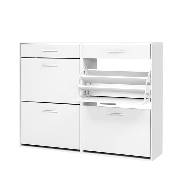 Shoe Cabinets Artiss 36 Pairs Shoe Cabinet Rack Organisers Storage Shelf Drawer Cupboard White