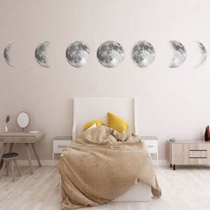 Wall Decals & Stickers Fx64051 Moon Phase Changing Map Wall Sticker For Children Room Decoration Multi