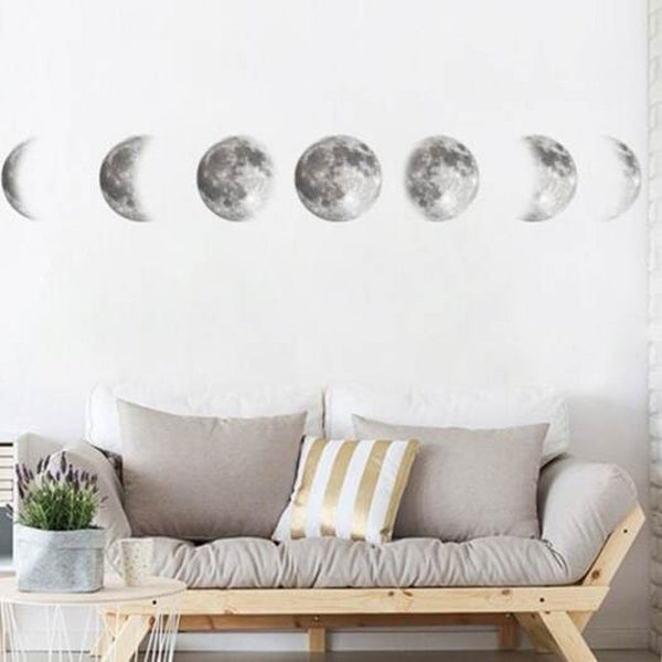 Wall Decals & Stickers Fx64051 Moon Phase Changing Map Wall Sticker For Children Room Decoration Multi