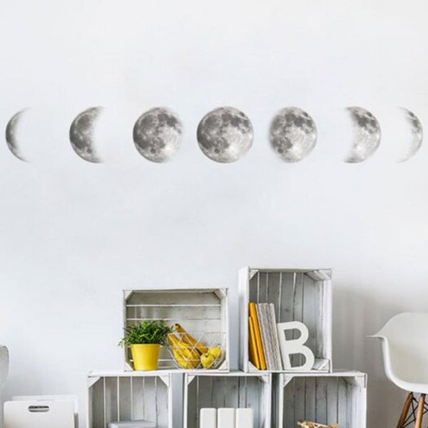 Wall Decals & Stickers Fx64051 Moon Phase Changing Map Wall Sticker For Children Room Decoration Multi