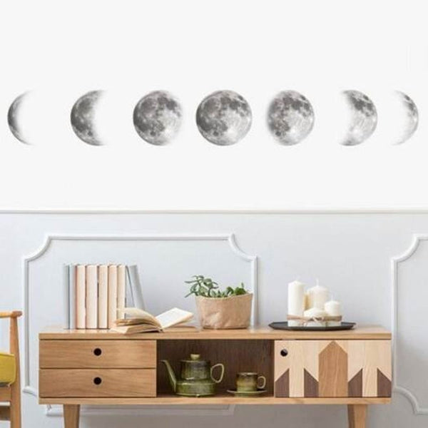 Wall Decals & Stickers Fx64051 Moon Phase Changing Map Wall Sticker For Children Room Decoration Multi