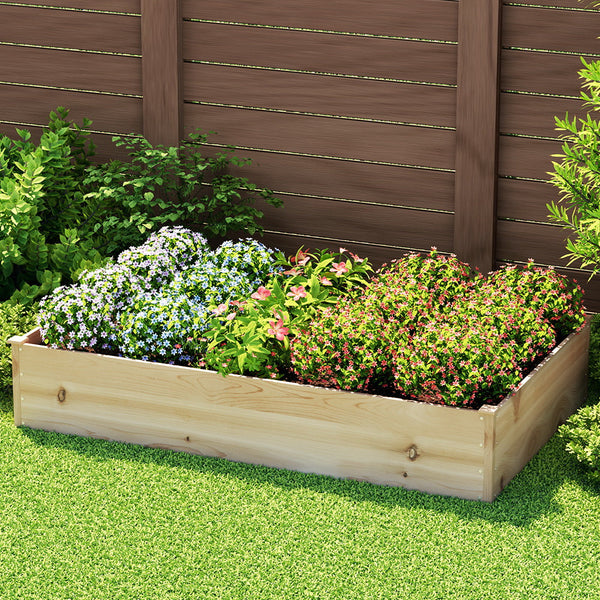 Raised Garden Beds Greenfingers Garden Bed 150X90x30cm Wooden Planter Box Raised Container Growing