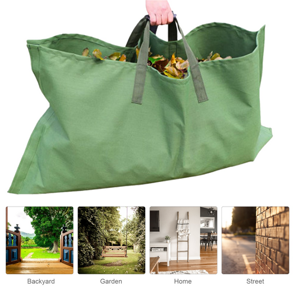 Garden Waste Bags Garden Leaf Storage Outdoor Lawn Yard Waste Tarpaulin Container Recyclable Heavy Duty Garbage Tote Bags