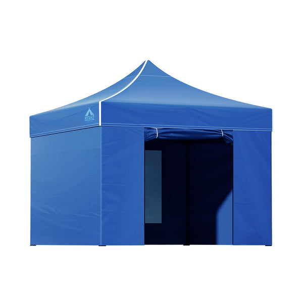 Gazebos & Pergolas Instahut Gazebo Pop Up Marquee 3X3m Folding Wedding Tent Gazebos Shade Blue