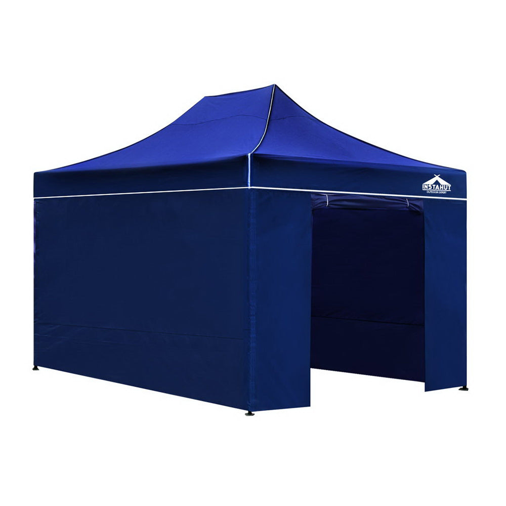 Gazebos & Pergolas Instahut Gazebo Pop Up Marquee Folding Wedding Tent Gazebos Shade Blue