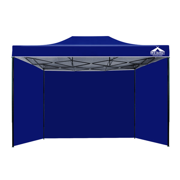 Gazebos & Pergolas Instahut Gazebo Pop Up Marquee Folding Wedding Tent Gazebos Shade Blue