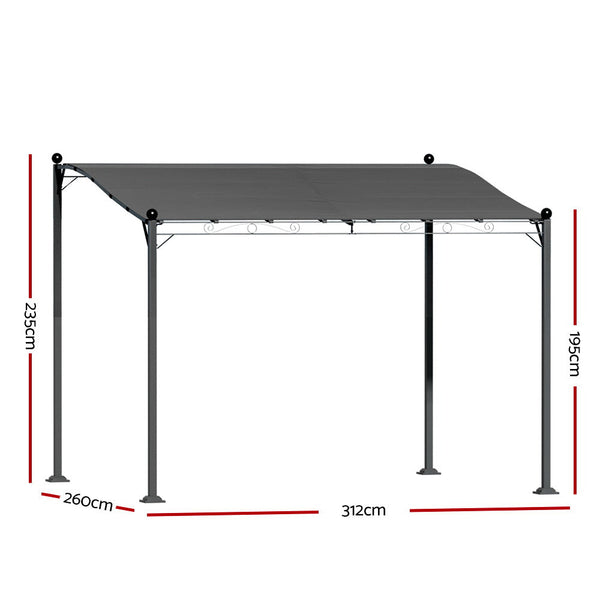 Gazebos & Pergolas Instahut Gazebo Marquee 3M Outdoor Event Wedding Tent Camping Party Shade Iron Art Canopy Grey