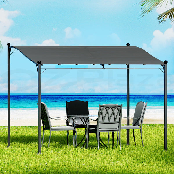 Gazebos & Pergolas Instahut Gazebo Marquee 3M Outdoor Event Wedding Tent Camping Party Shade Iron Art Canopy Grey