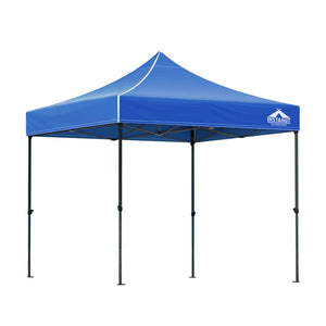 Gazebos & Pergolas Instahut Gazebo Pop Up 3X3m W/Base Podx4 Marquee Folding Outdoor Wedding Camping Tent Shade Canopy Blue