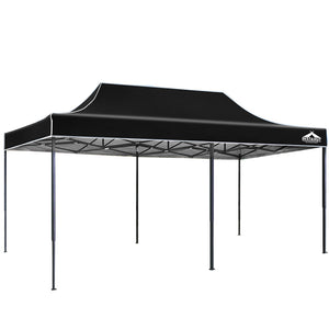 Instahut Gazebo Pop Up Marquee 3X6 Outdoor Wedding Gazebos Base Pod Kit Black