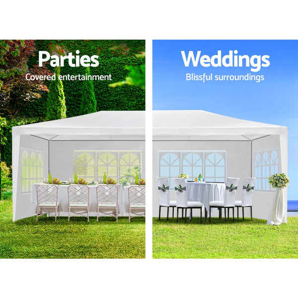 Instahut Gazebo 3X6 Outdoor Marquee Side Wall Party Wedding Tent Camping White