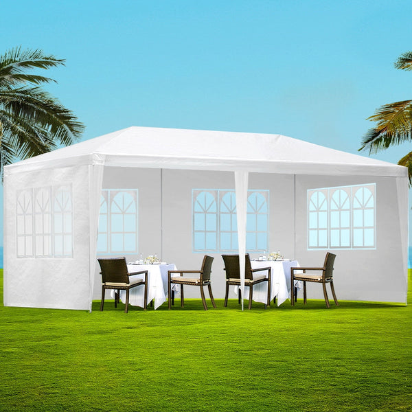 Gazebos & Pergolas Instahut Gazebo 3X6 Outdoor Marquee Side Wall Party Wedding Tent Camping White