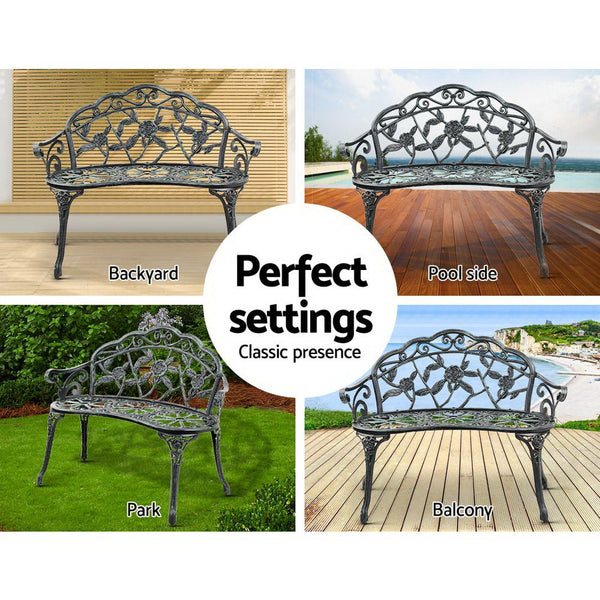 Patio Benches Gardeon Victorian Garden Bench Green